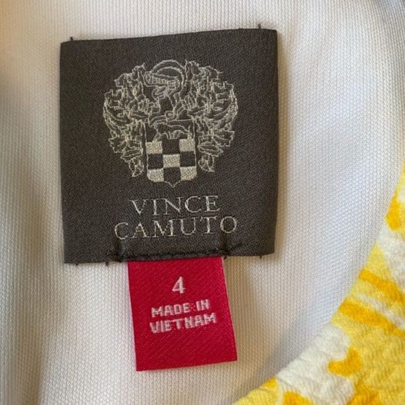 VINCE CAMUTO Marigold Yellow Keyhole Halter Sundress Sz 4 - Picture 2 of 6